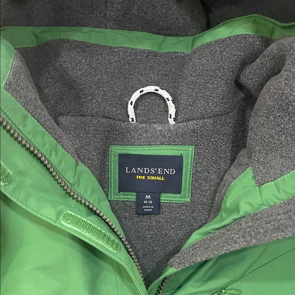 Lands' End Forest Green Hooded Coat - Picture 2 of 7